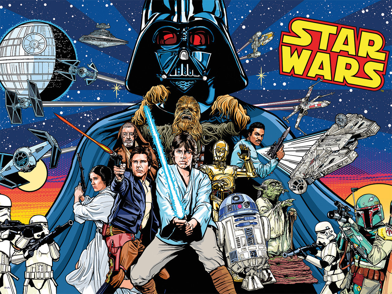 Star Wars™ Comic Pinball Art 400 Piece Family Jigsaw Puzzle