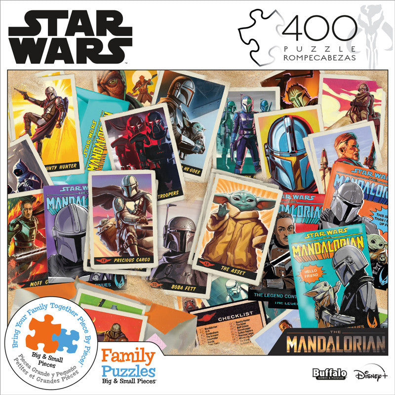Star Wars™ The Mandalorian Trading Card Expansion Pack 400 Piece Family Jigsaw Puzzle Front
