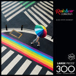 Rainbow Series: Black White Rainbow 300 Piece Jigsaw Puzzles