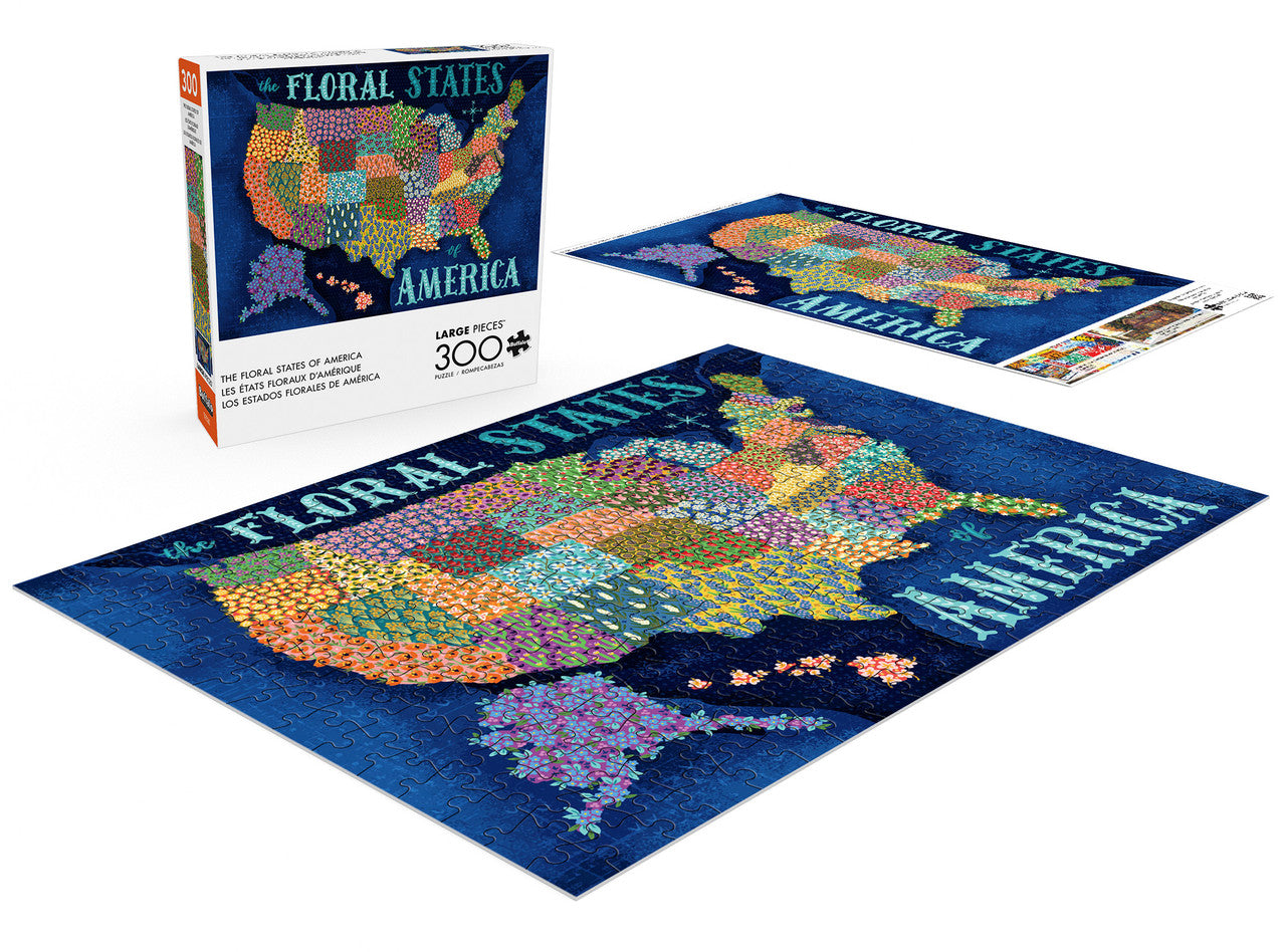 The Floral States of America 300 Piece Puzzle