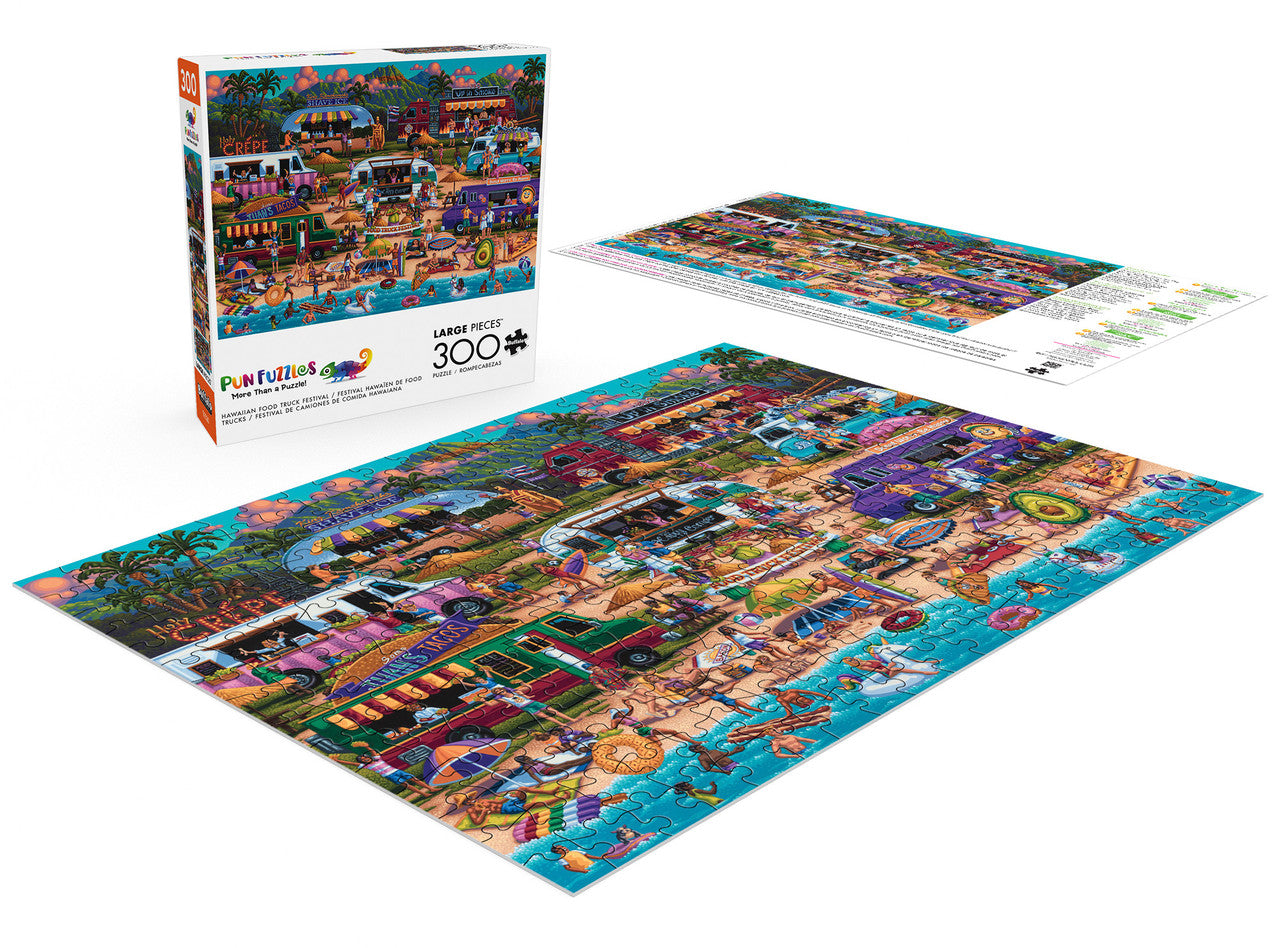 Hawaiian Food Truck Festival 300 large Piece Puzzle