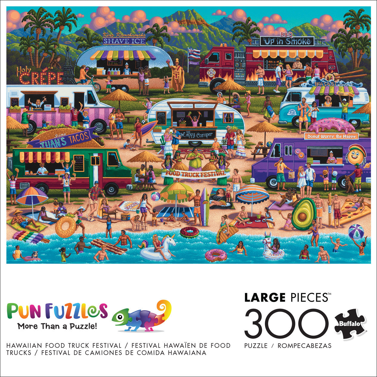 Hawaiian Food Truck Festival 300 large Piece Puzzle