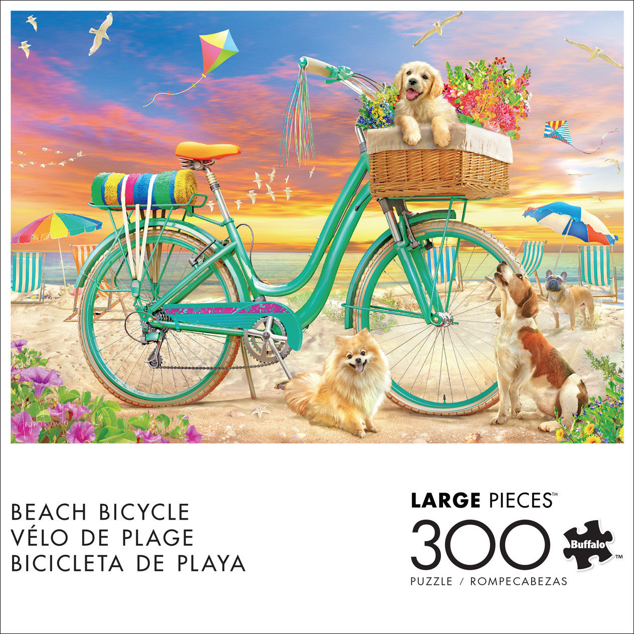 Beach Bicycle 300 Large Piece Puzzles