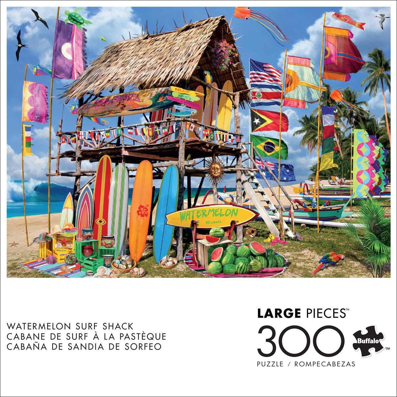 Watermelon Surf Shack 300 Large Piece Puzzle