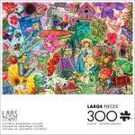 Lars Stewart: Colorful Gardening Collage 300 Large Piece Puzzle