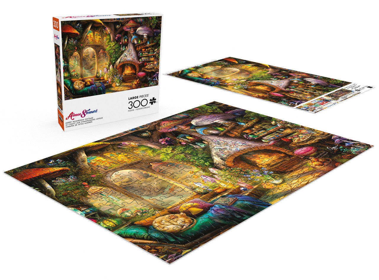 Aimee Stewart: Merry Mushroom Cottage 300 Large Piece Puzzle