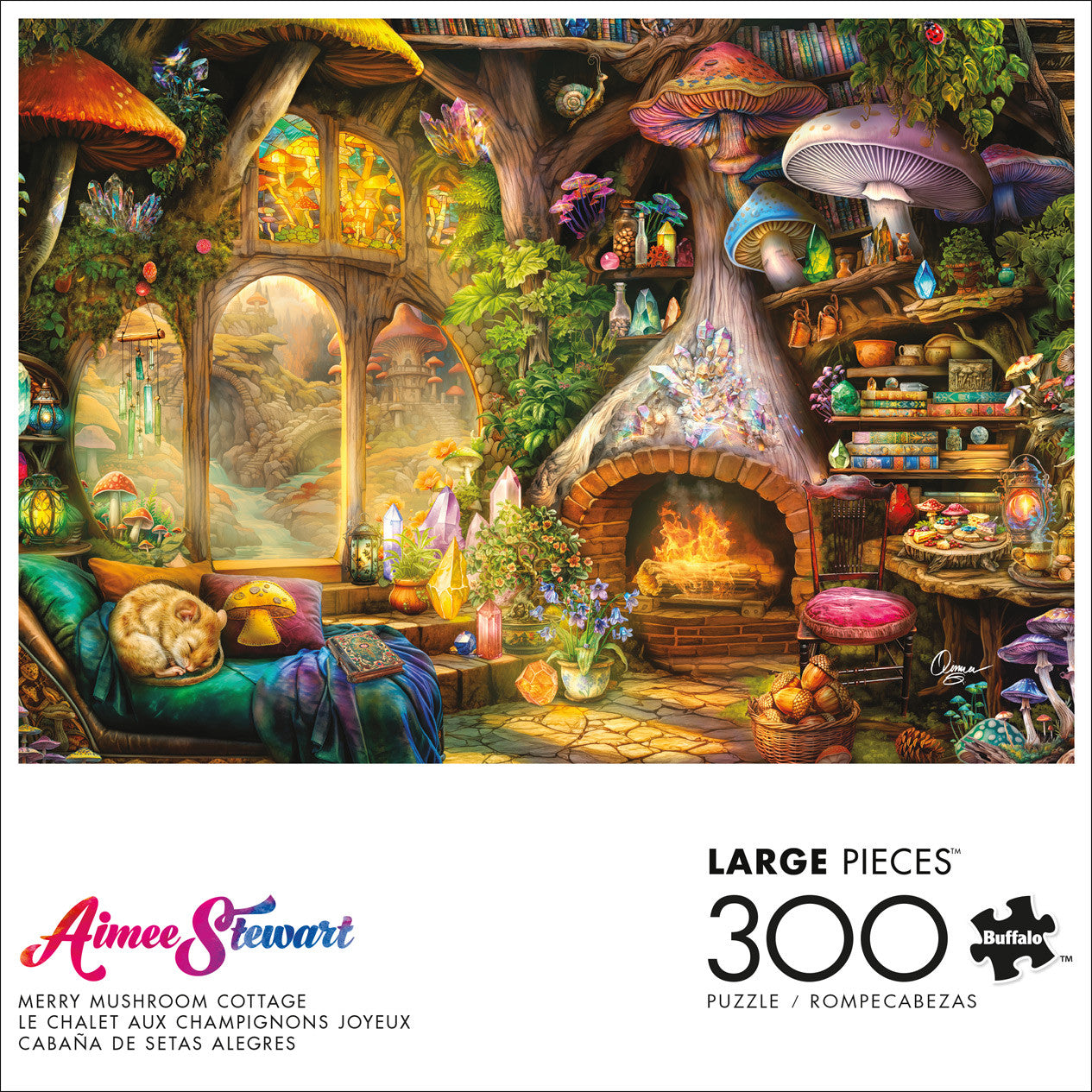 Aimee Stewart: Merry Mushroom Cottage 300 Large Piece Puzzle