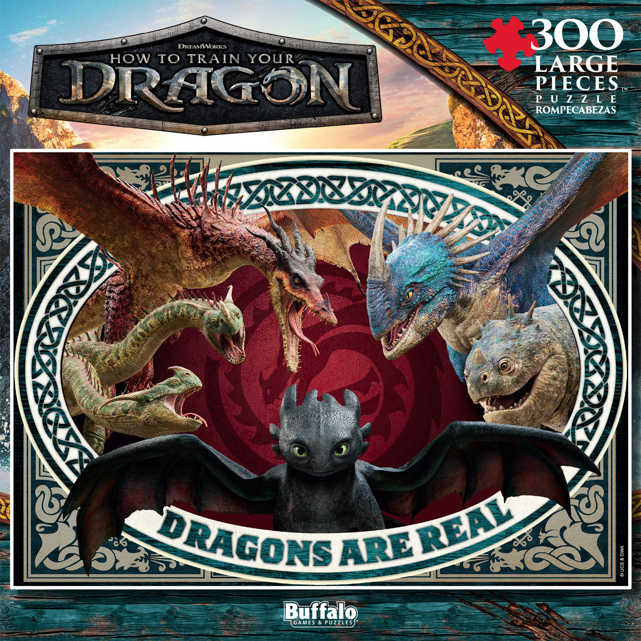 How To Train Your Dragon: Dragons Are Real 300 Large Piece Puzzle