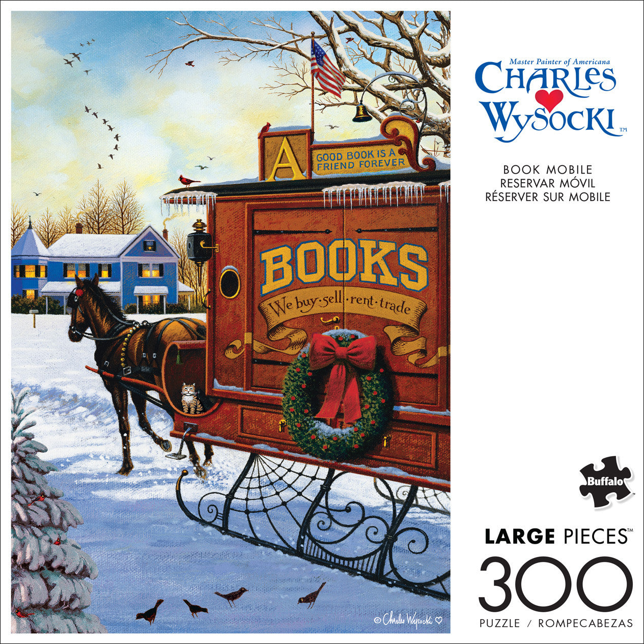Charles Wysocki: Book Mobile 300 Piece Puzzle