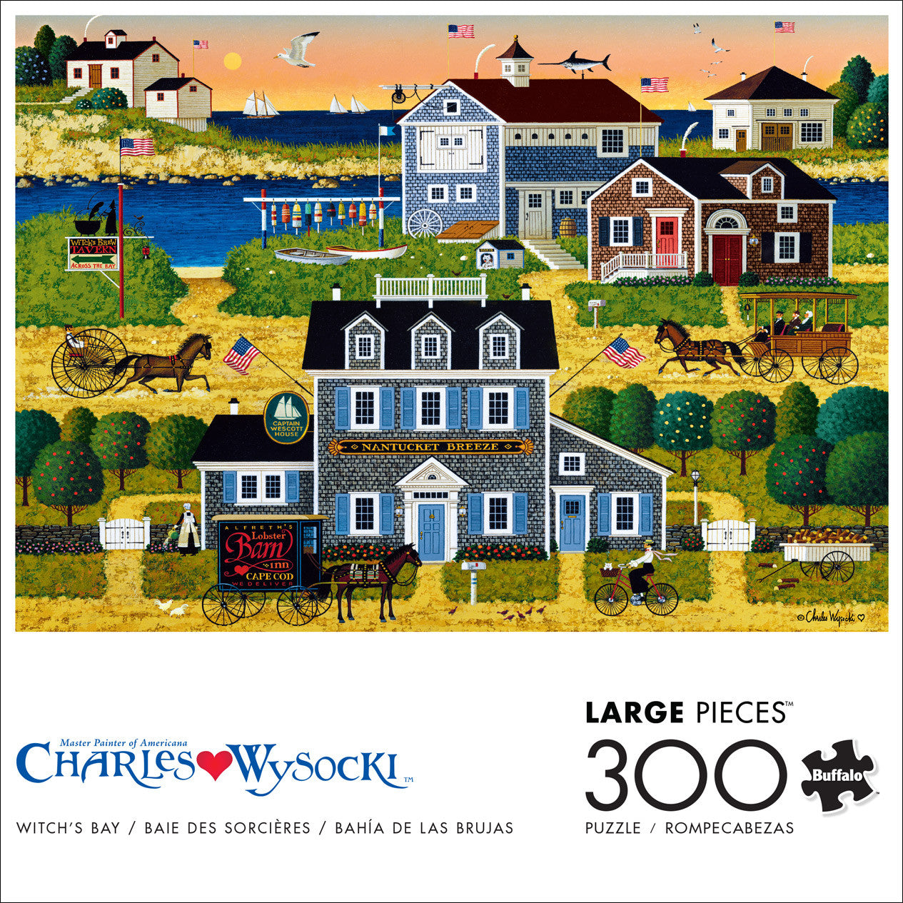 Charles Wysocki: Witch's Bay 300 Piece Puzzle