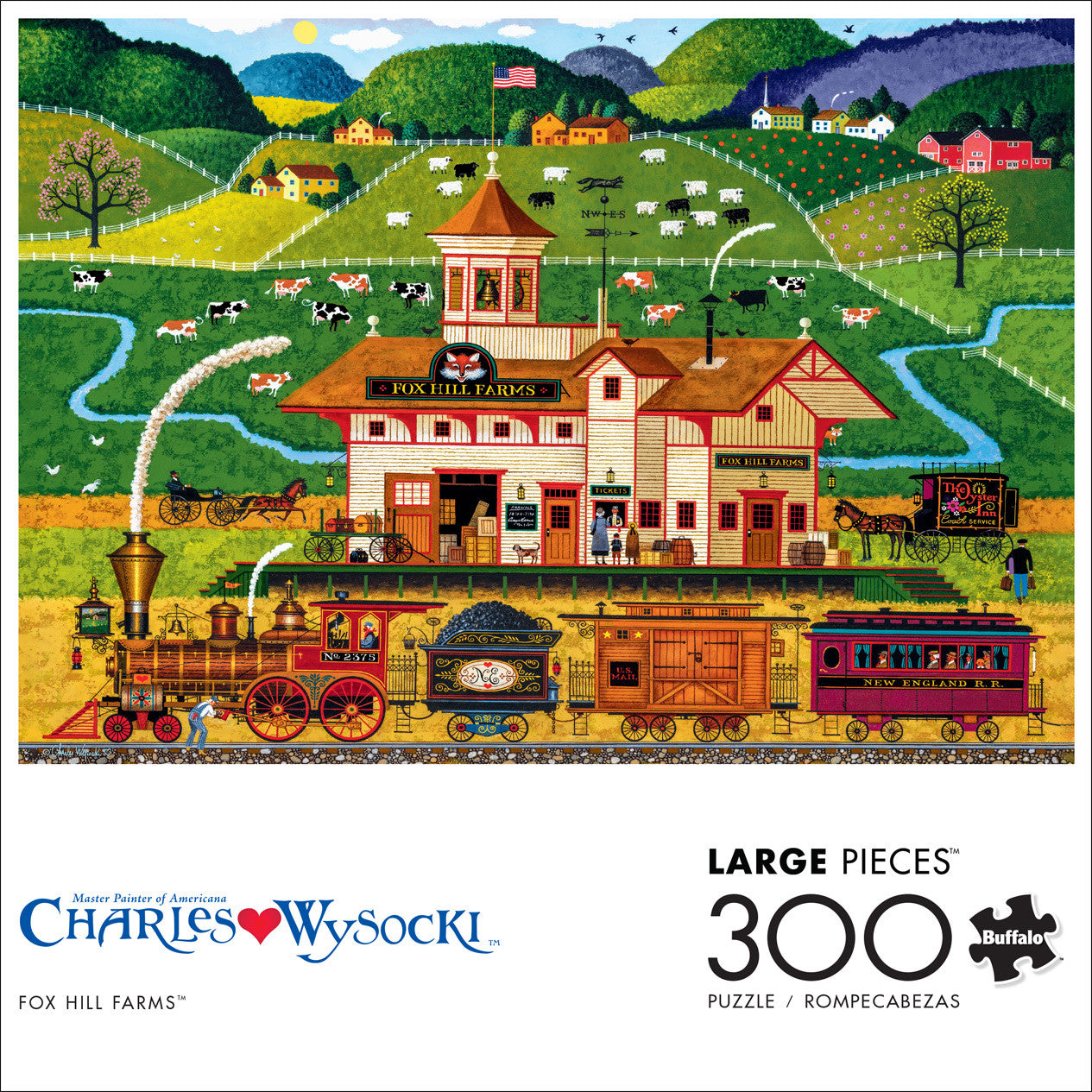 Charles Wysocki: Fox Hill Farms 300 Piece Puzzle