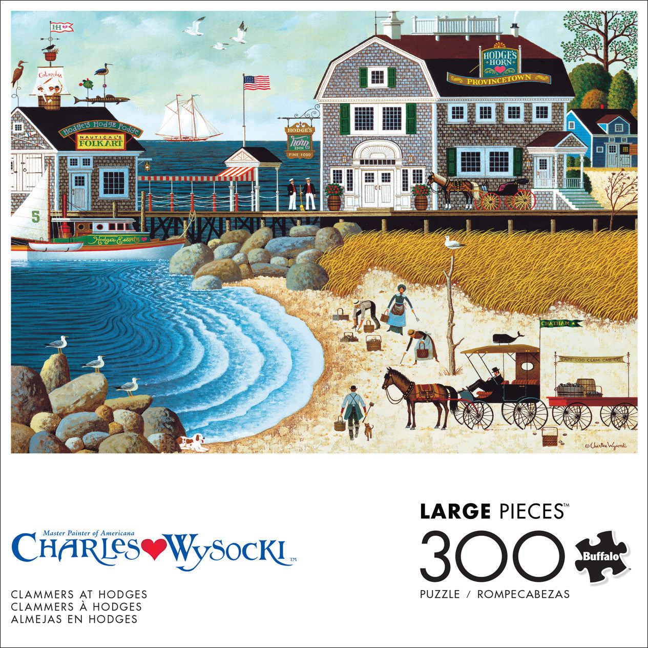 Charles Wysocki: Clammers at Hodges 300 Piece Puzzle
