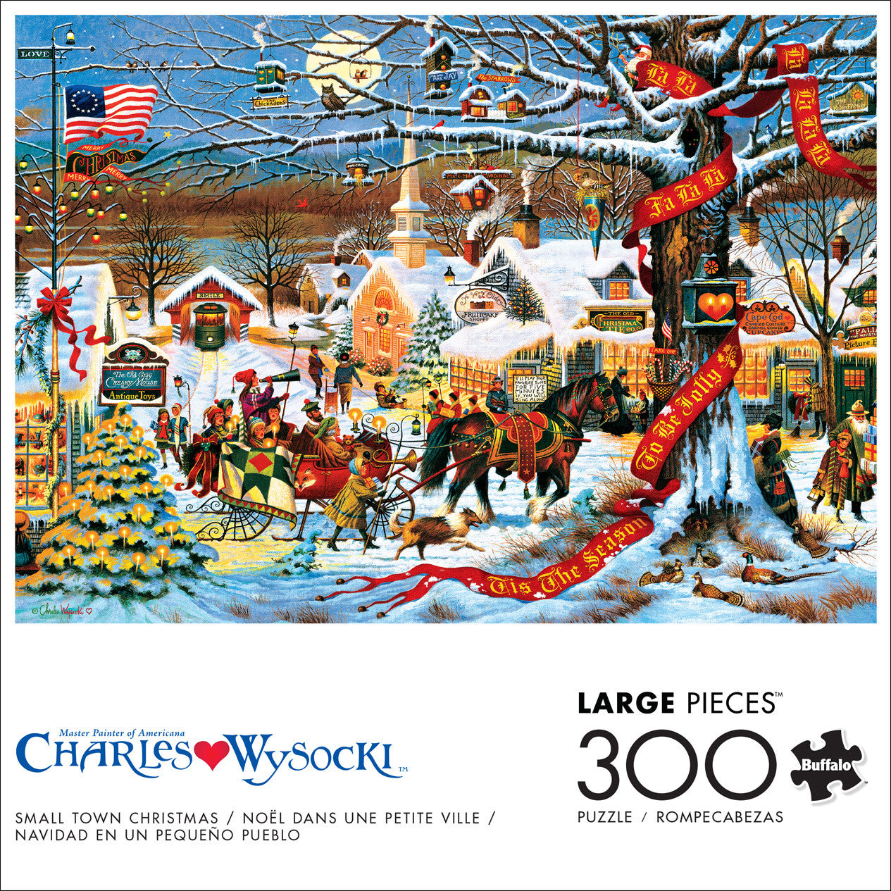 Charles Wysocki: Small Town Christmas 300 Piece Puzzle