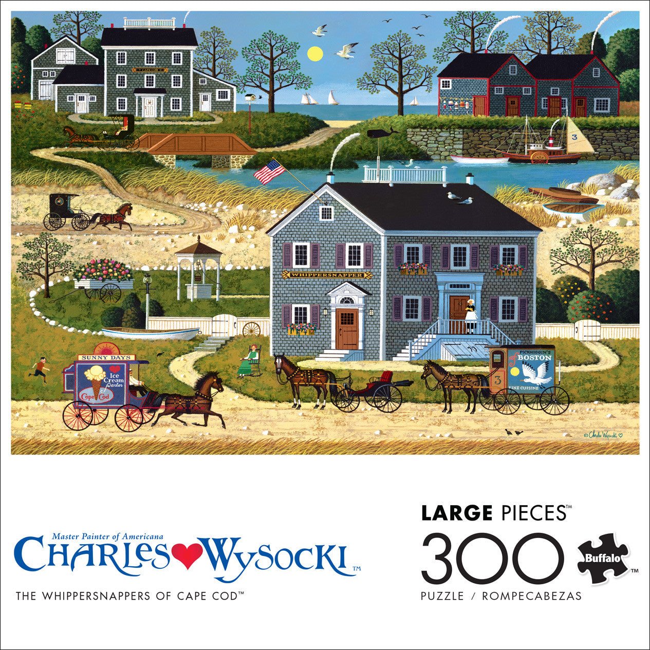 Charles Wysocki: The Whippersnappers of Cape Cod 300 Piece Puzzle