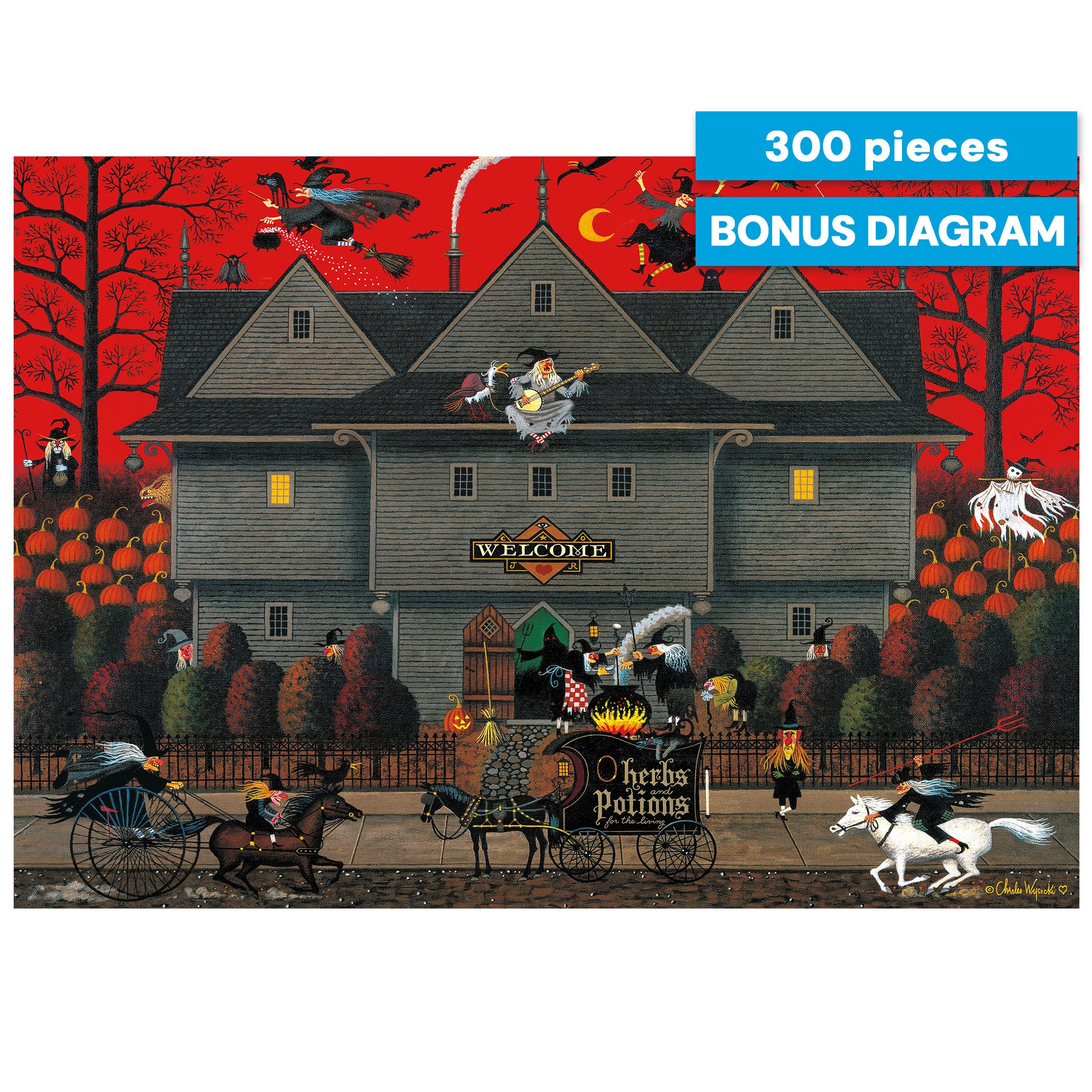 Charles Wysocki: Witch's Brew 300 Piece Puzzle