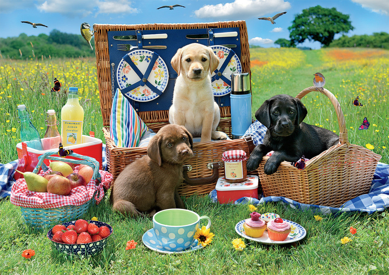 Adorable Animals:  Puppy Park Picnic 300 Large Piece Puzzle