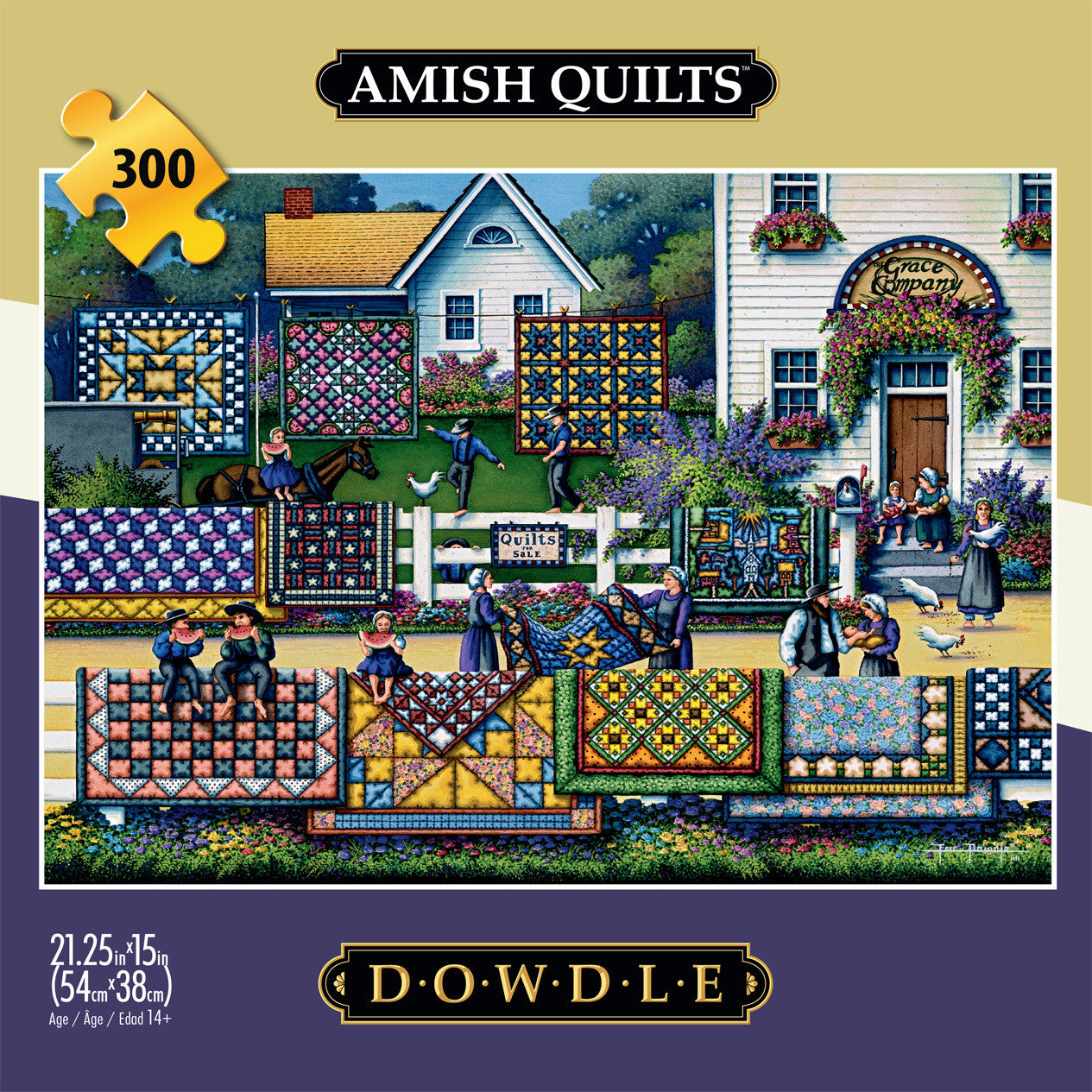 Eric Dowdle: Amish Quilts 300 Piece Puzzle