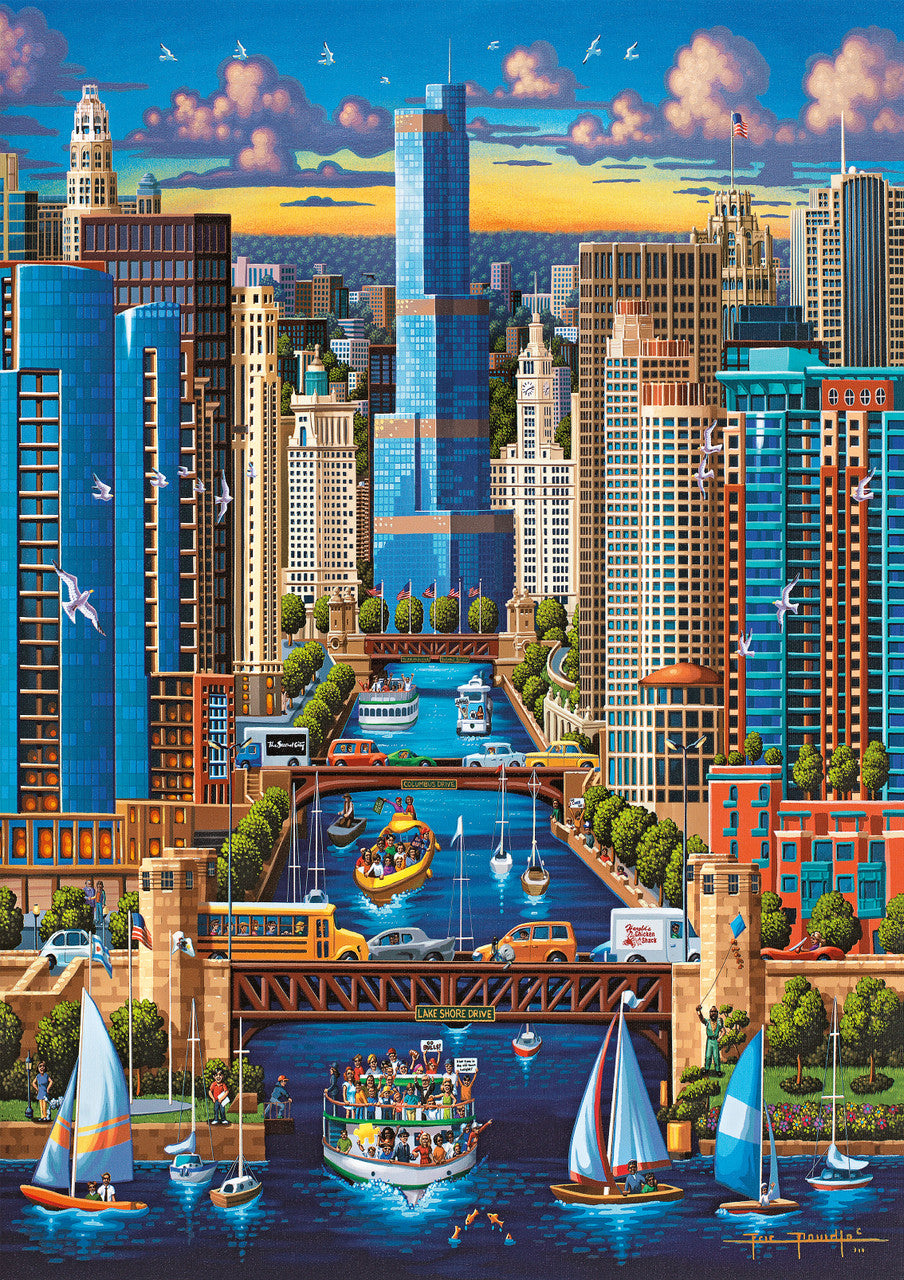 Eric Dowdle: Chicago: The Windy City 300 Piece Puzzle