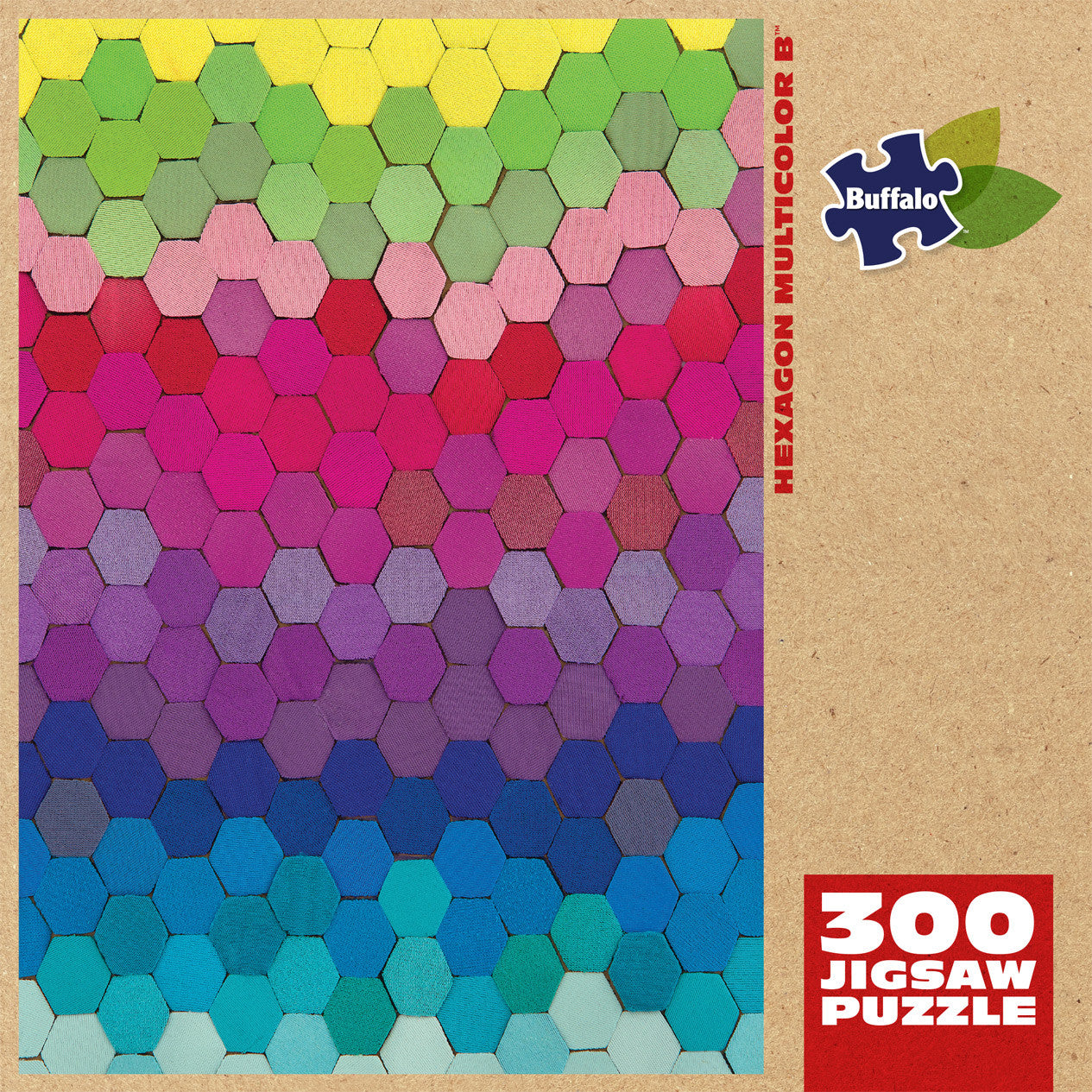 Sustainable Puzzle Series: Hexagon Multicolor B 300 Piece Jigsaw Puzzle
