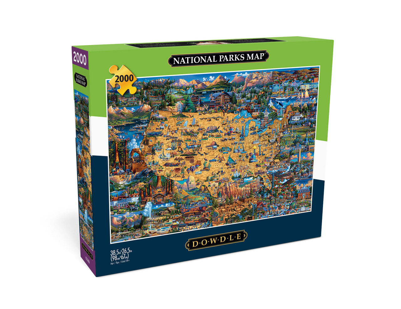 Eric Dowdle: National Parks Map 2000 Piece Puzzle