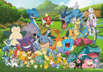 Pokemon Favorites Group 500 Piece Puzzle (Silver Select Edition) - Giftable Package With Silver Foil Accents