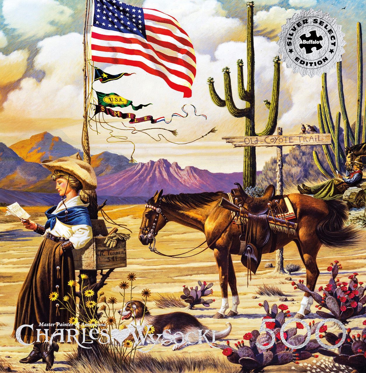 Charles Wysocki Silver Select: Love Letter From Laramie 500 Piece Puzzle