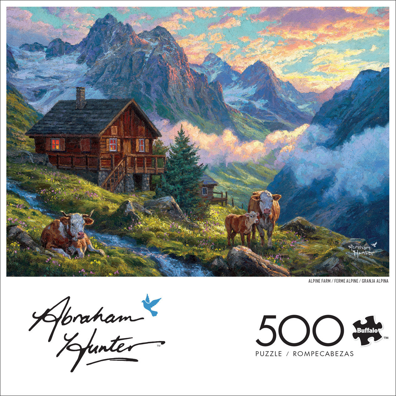 Abraham Hunter: Alpine Farm 500 Piece Puzzle