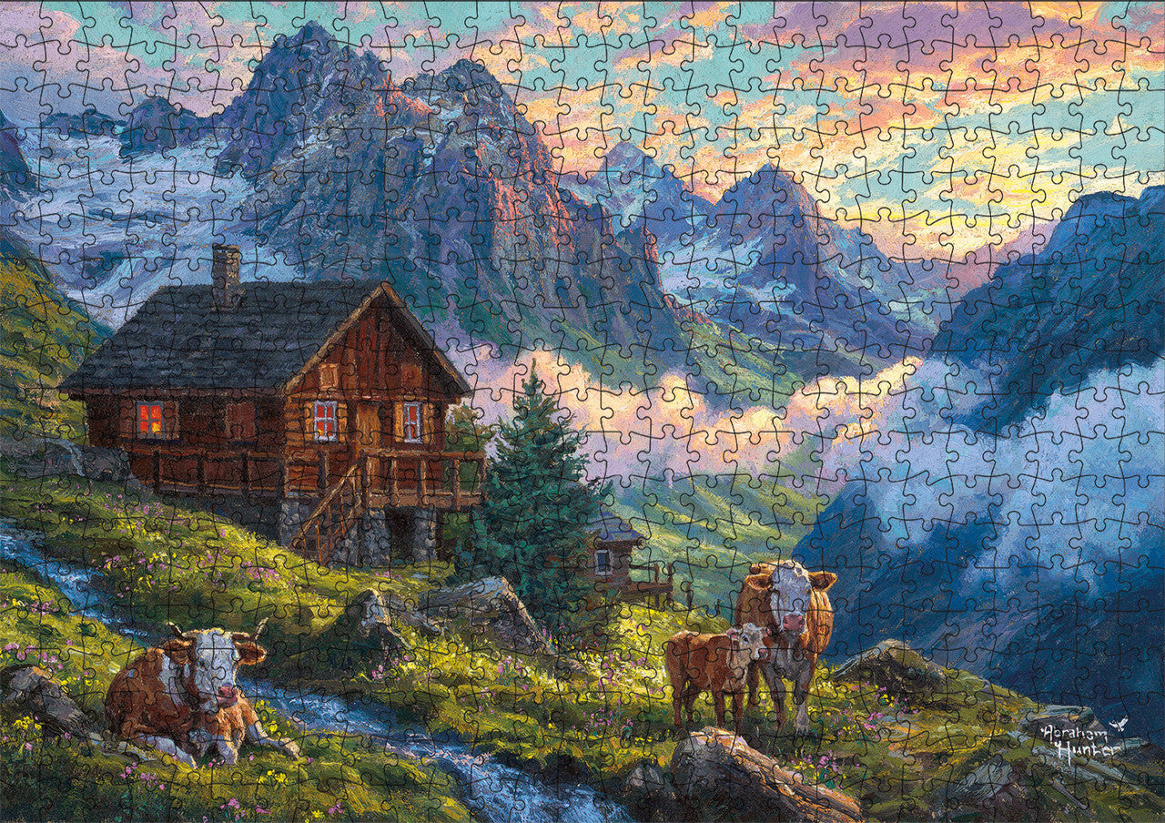 Abraham Hunter: Alpine Farm 500 Piece Puzzle