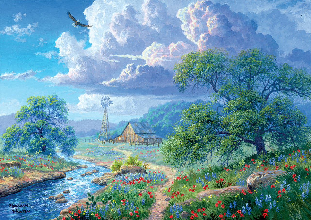 Abraham Hunter: Hill Country Summer 500 Piece Puzzle