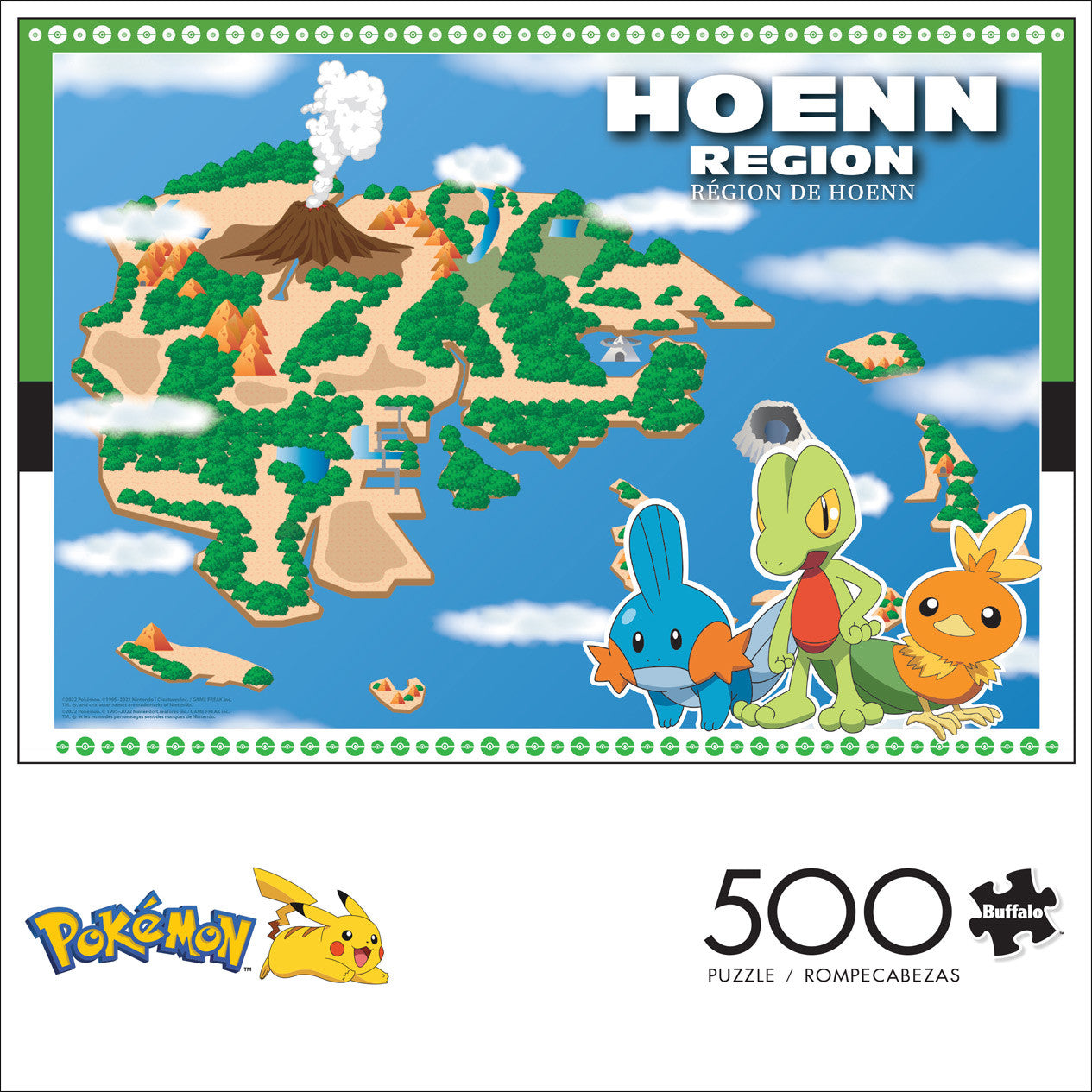 Hoenn Explore Pokémon Puzzle 500 Pieces Pokemon - Hoenn Region 500 Piece Puzzle – Buffalo Games