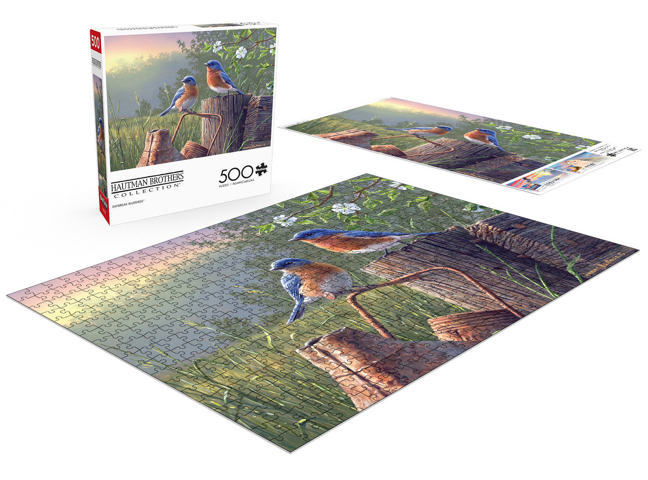Hautman Brothers: Daybreak Bluebirds 500 Piece Puzzle