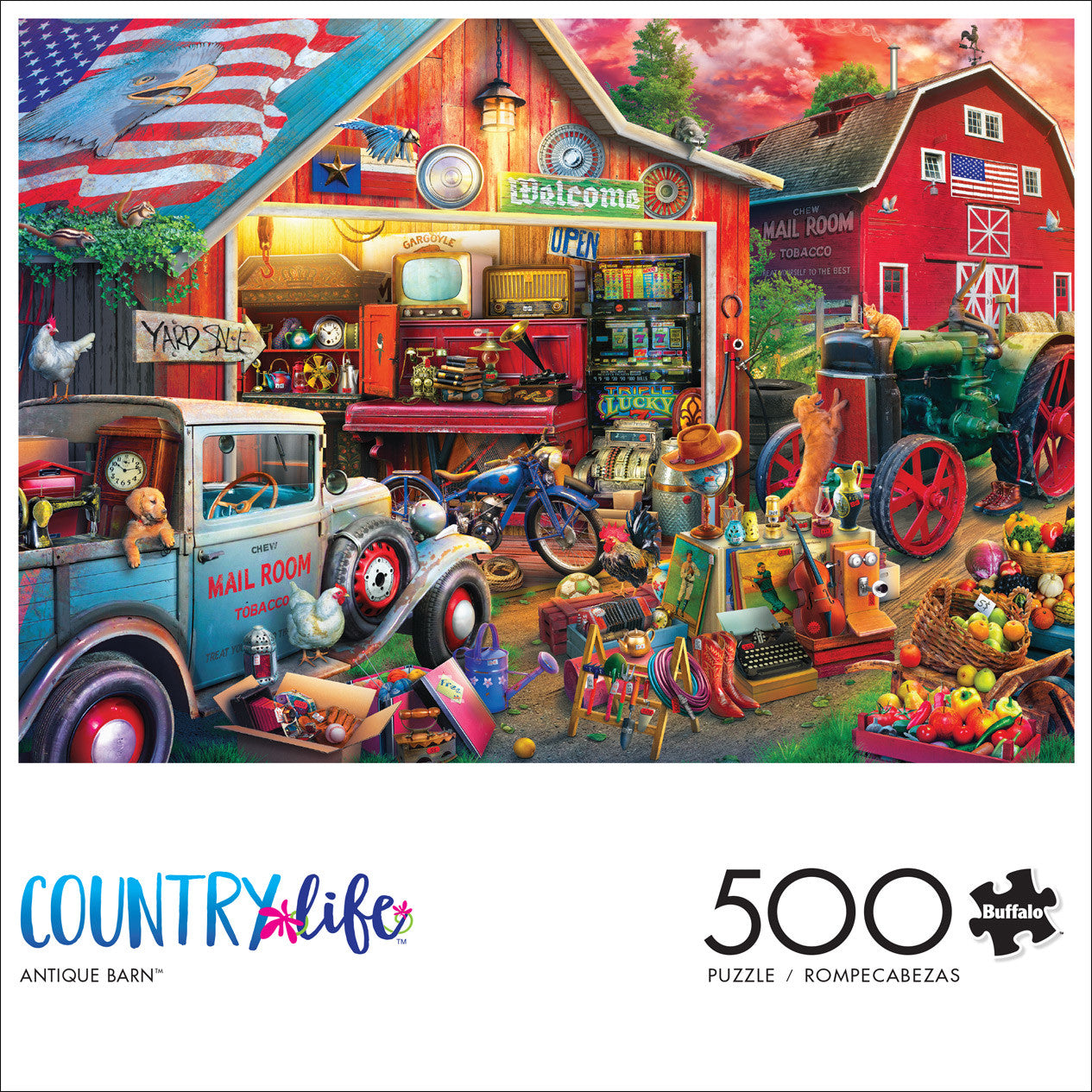 Country Life: Antique Barn 500 Piece Jigsaw Puzzle