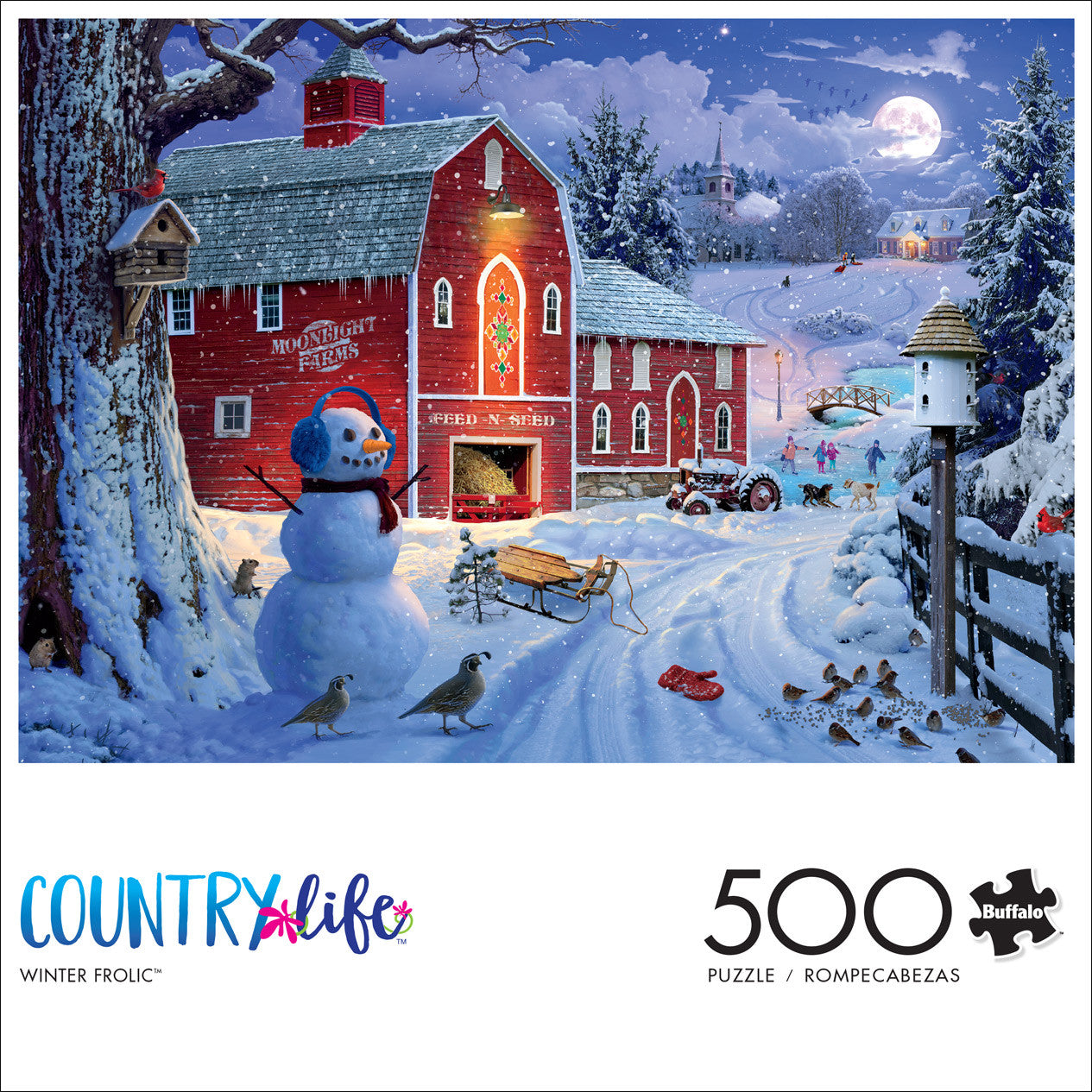 Country Life: Winter Frolic 500 Piece Puzzle