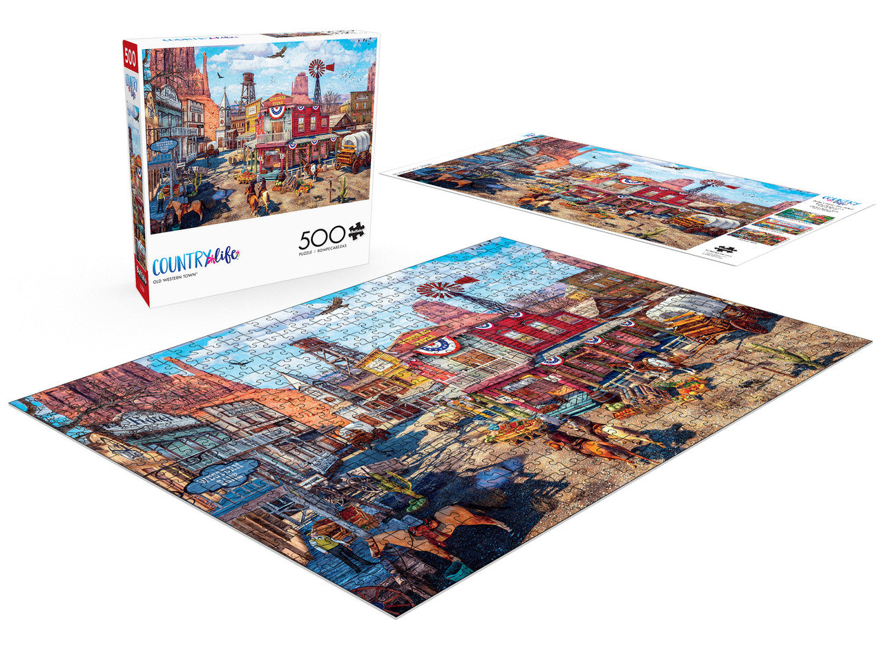 Country Life: Old Western Town 500 Piece Puzzle