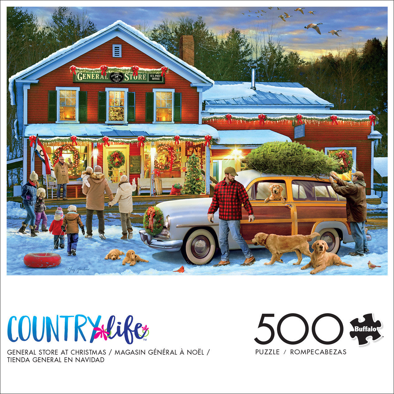 Country Life: General Store at Christmas 500 Piece Puzzle