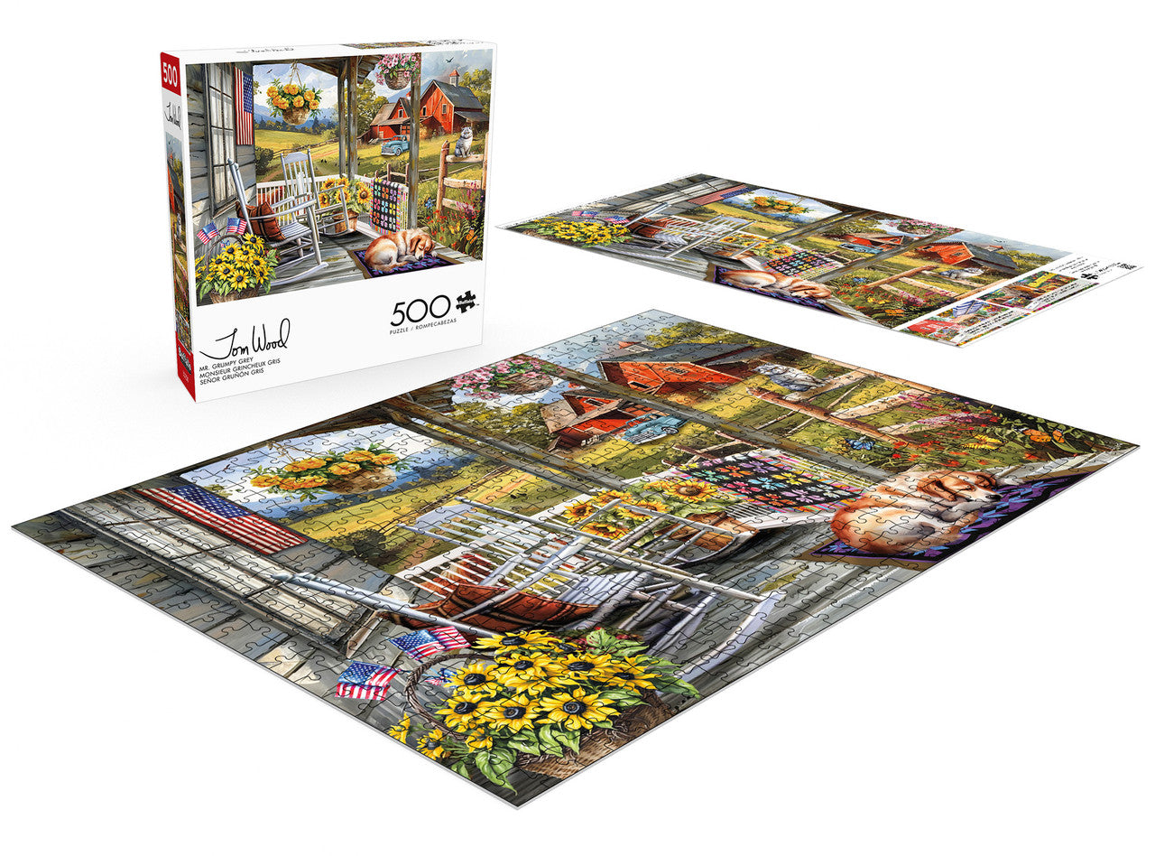 Tom Wood: Mr. Grumpy Grey 500 Piece Puzzle