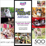 What Do You Meme Kitty Collage 500 Piece Prank Jigsaw Puzzle Front with Band