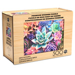 Wood Puzzle: Simple Succulent-Whimsy Pieces 500 Piece Puzzle