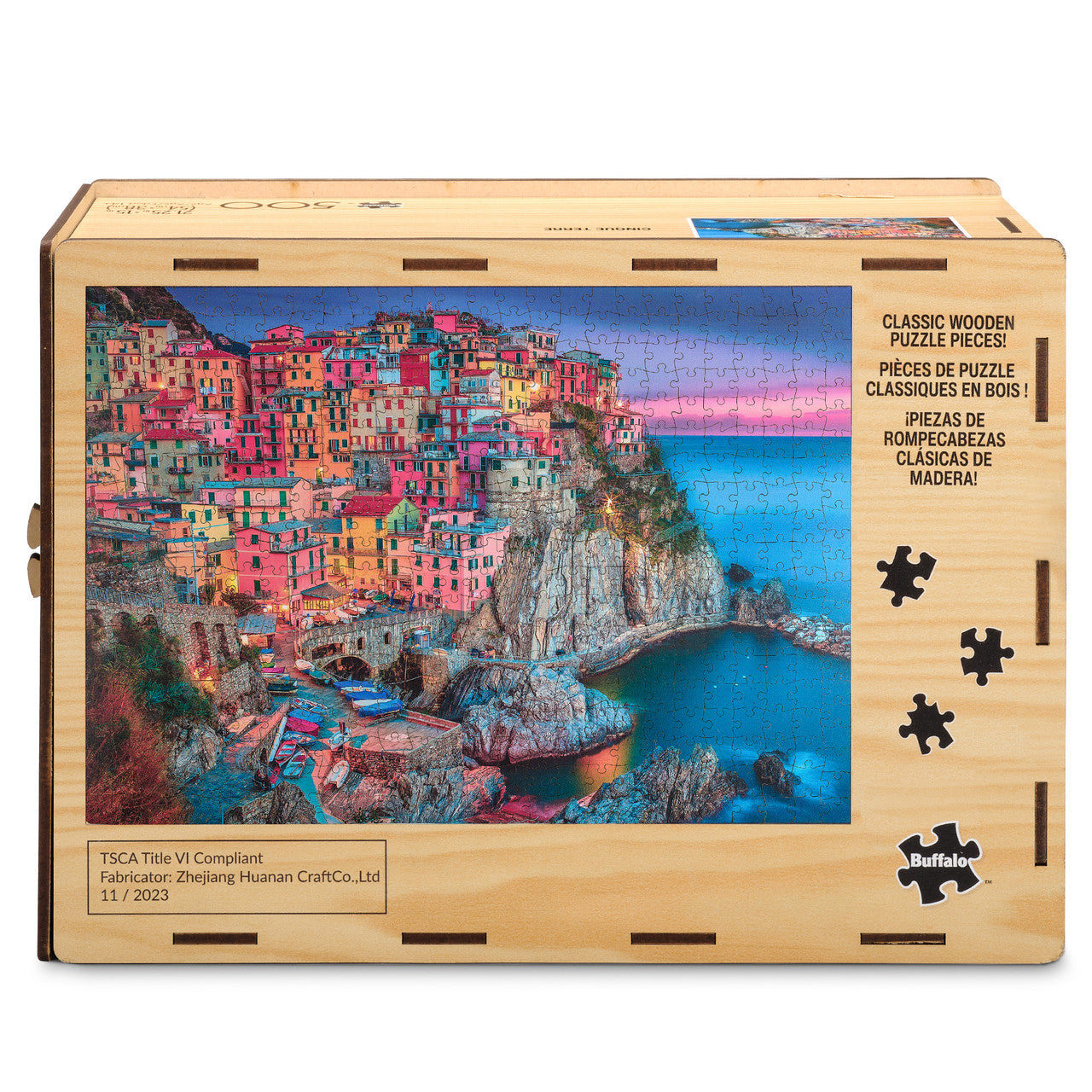 Wood Puzzle: Cinque Terre 500 Piece Puzzle