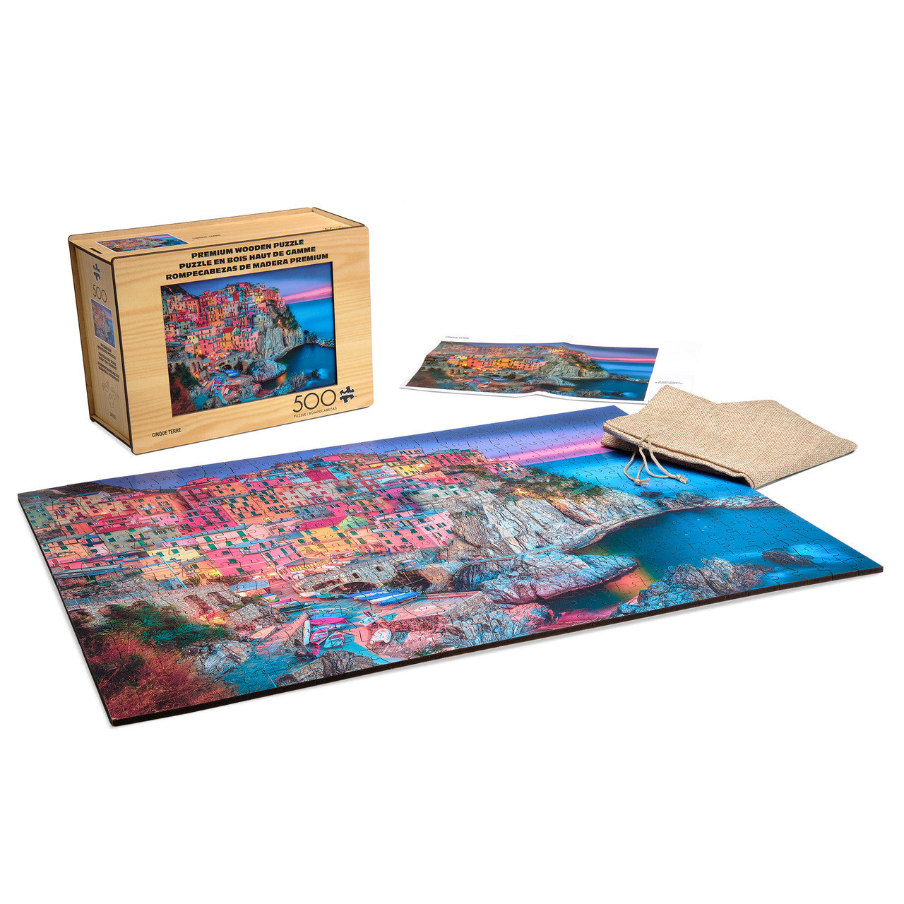 Wood Puzzle: Cinque Terre 500 Piece Puzzle