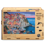 Wood Puzzle: Cinque Terre-Whimsy Pieces 500 Piece Puzzle