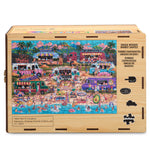 Wood Puzzle: Hawaiian Food Truck Festival-Whimsy Pieces 500 Piece Puzzle