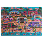 Wood Puzzle: Hawaiian Food Truck Festival-Whimsy Pieces 500 Piece Puzzle