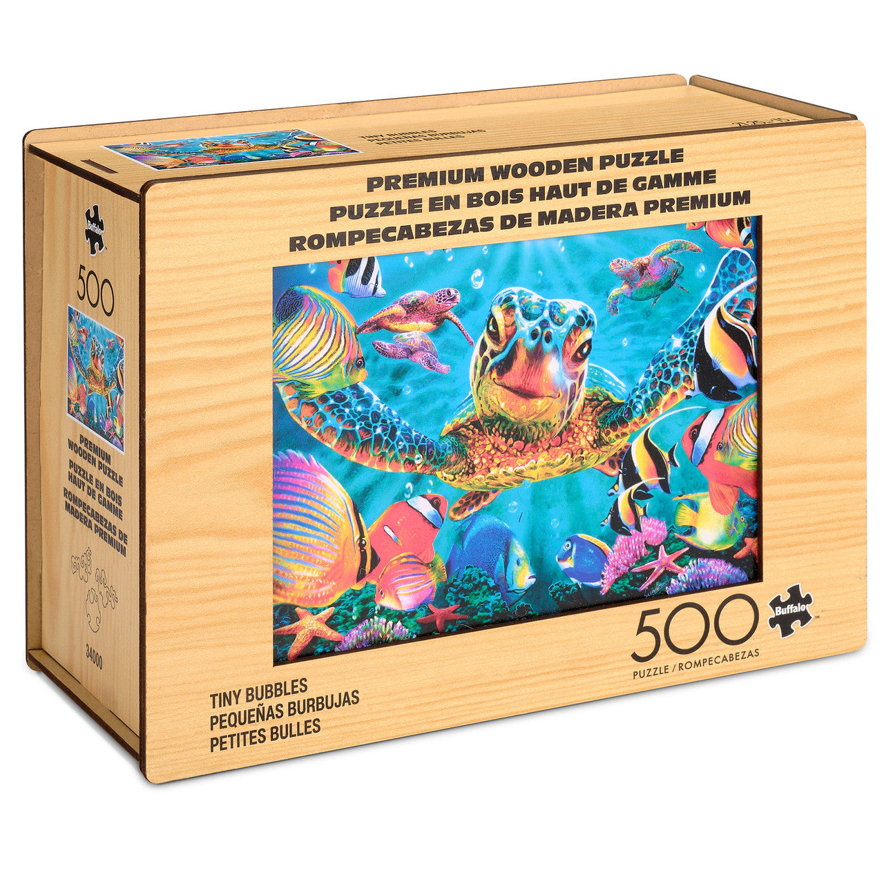 Wood Puzzle: Tiny Bubbles-Whimsy Pieces 500 Piece Puzzle