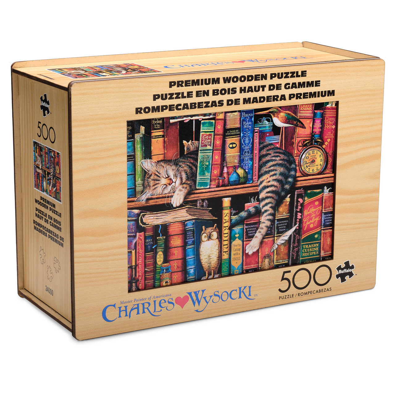 Wood Puzzle: Charles Wysocki: Frederick the Literate 500 Piece Puzzle