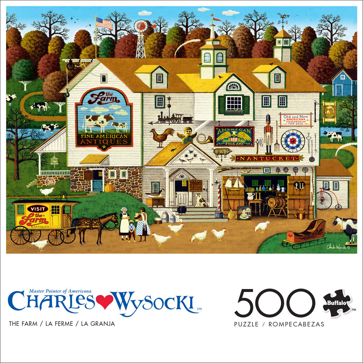 Charles Wysocki AMERICANA: The Farm 500 Piece Puzzle