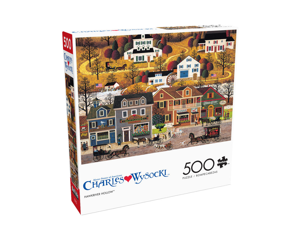 Charles Wysocki: AMERICANA: Hawk River Hollow 500 Piece Puzzle