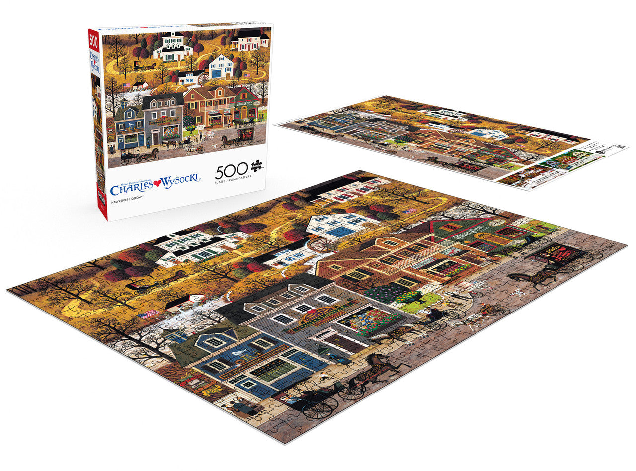 Charles Wysocki: AMERICANA: Hawk River Hollow 500 Piece Puzzle