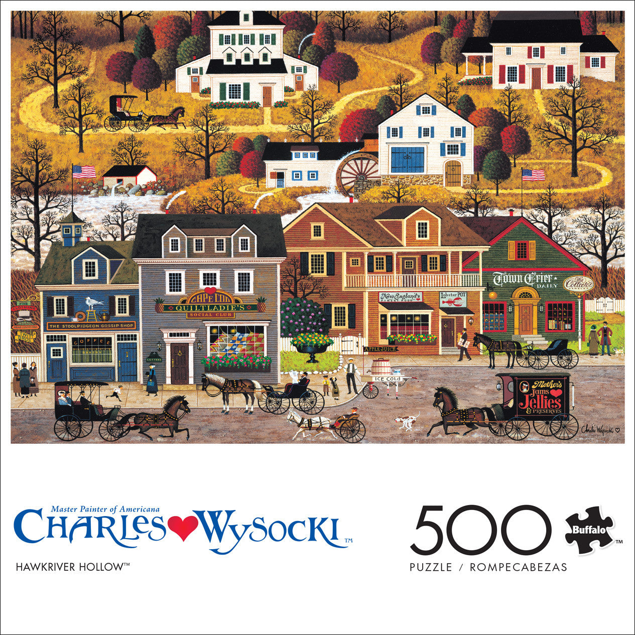 Charles Wysocki: AMERICANA: Hawk River Hollow 500 Piece Puzzle