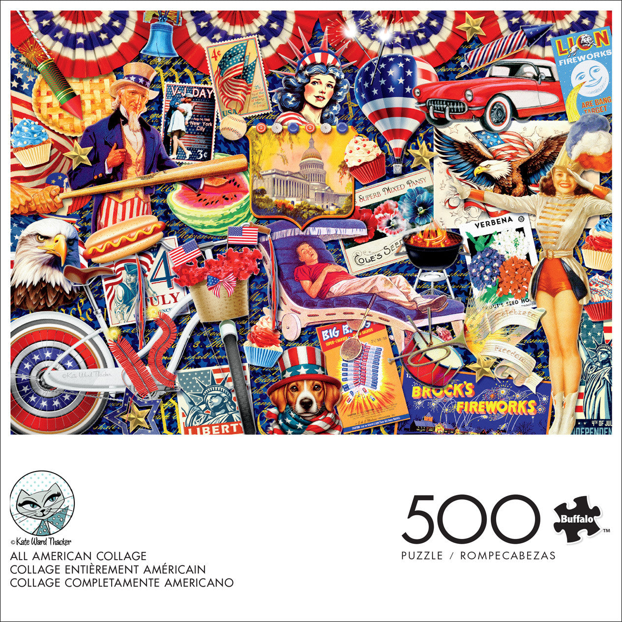 AMERICANA: All American Collage 500 Piece Puzzle
